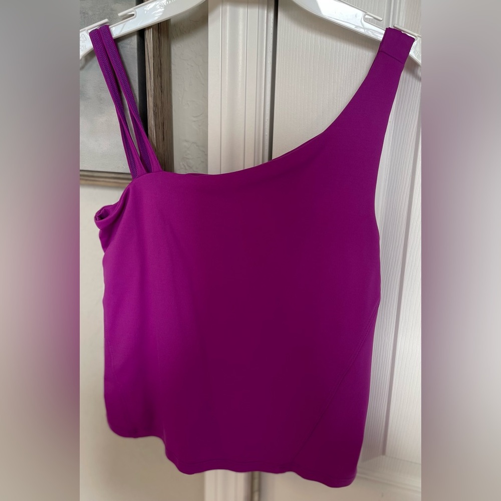 Dona Jo Women’s “Ace” Sleeveless Asymmetrical Yoga/Tennis/PB Tank Top/XS-S/EUC
